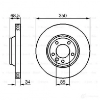 Тормозной диск BOSCH 339507 0986479249 BD1114 E1 90 R - 02C0348/0366 - Изображение 5
