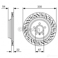 Тормозной диск BOSCH BD 2432 Mercedes GLE 0986479d11 UH8JD0