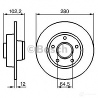 Тормозной диск BOSCH BD9 81 USIVV 0986479144 339424 - Изображение 6
