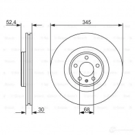 Тормозной диск BOSCH 339953 0986479747 BD15 77 KRF7ZS - Изображение 4