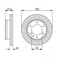 Тормозной диск BOSCH C1AF7F BD18 62 339917 0986479711 - Изображение 5