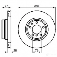 Тормозной диск BOSCH BD5 40 IWZG8 0986478622 339065 - Изображение 3