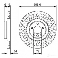 Тормозной диск BOSCH 0986479b18 BD 2019 MB8BKZ 340240 - Изображение 2