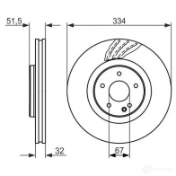 Тормозной диск BOSCH Mercedes SL-Class BD149 4 ULQIBGF 0986479650