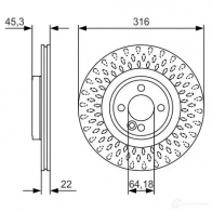 Тормозной диск BOSCH BD1 694 340157 EQKTH6 0986479a07 - Изображение 3