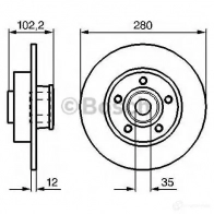 Тормозной диск BOSCH BD1120 0986479271 339529 E1 90R-02C0310/0020 - Изображение 6