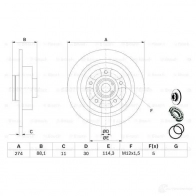 Тормозной диск BOSCH 0986479009 339301 BD1627 E1 90R-02C0310/0080 - Изображение 5