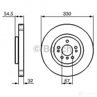 Тормозной диск BOSCH 339527 BD1 147 0986479269 06WMK - Изображение 5