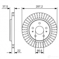 Тормозной диск BOSCH 0986479a98 BD 2158 340227 G70K0 - Изображение 6