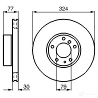 тормозной диск BOSCH QAZ4N7 BD 958 0986479116 339399 - Изображение 5