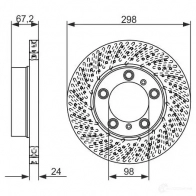 Тормозной диск BOSCH 0986479674 339885 1UZ2FOK BD151 2