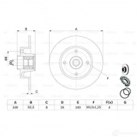 Тормозной диск BOSCH 339536 E1 90R-02C0310/0088 BD1127 0986479278 - Изображение 5