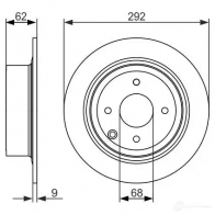 Тормозной диск BOSCH B D1572 0986479742 339948 QLWO58 - Изображение 2