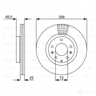 Тормозной диск BOSCH E1 90 R - 02C0074/0333 BD2213 0986479c74 1193479417 - Изображение 7