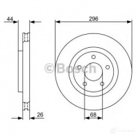 Тормозной диск BOSCH BD1201 0986479358 E1 90 R - 02C0074/0338 339608 - Изображение 5