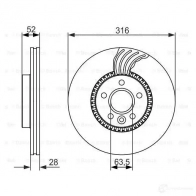 Тормозной диск BOSCH 339838 0986479620 B D1463 AFG1QF - Изображение 4