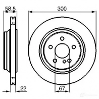 Тормозной диск BOSCH 338949 TXTGE1C 0986478473 B D402 - Изображение 4