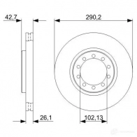 Тормозной диск BOSCH 2YGMV 0986479342 BD11 92 339594 - Изображение 3
