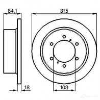 Тормозной диск BOSCH BD62 7 0986478713 YOVAR 339133 - Изображение 4