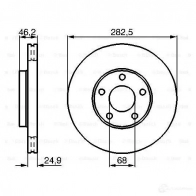 Тормозной диск BOSCH 0986479c81 9FRC0 1193479426 B D2220 - Изображение 4