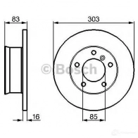 Тормозной диск BOSCH I7PLY5S 1193479429 0986479c84 BD22 23 - Изображение 5