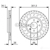 Тормозной диск BOSCH 409LC B D2457 340311 0986479d36 - Изображение 2