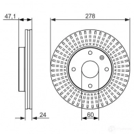 Тормозной диск BOSCH BD1493 0986479649 E1 90 R - 02C0074/0448 339863 - Изображение 4