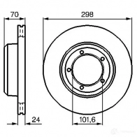 Тормозной диск BOSCH IFQWF 339197 0986478824 BD7 27 - Изображение 3