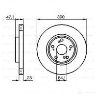 Тормозной диск BOSCH BD1094 339487 E1 90 R - 02C0074/0340 0986479227 - Изображение 5