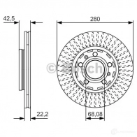 Тормозной диск BOSCH B D2410 Audi A8 0986479c89 1PCYZ0