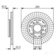 Тормозной диск BOSCH B D2410 340269 0986479c89 1PCYZ0 - Изображение 3