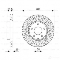 Тормозной диск BOSCH 7G2IT BD 2175 340257 0986479c36 - Изображение 5