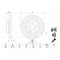 Тормозной диск BOSCH II1YRWK 339866 0986479652 BD 1496 - Изображение 5
