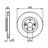 Тормозной диск BOSCH 339392 BD1039 E1 90 R - 02C0339/0372 0986479109 - Изображение 5