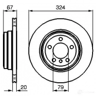 Тормозной диск BOSCH 339296 0986479004 BD89 8 XNCFH - Изображение 5