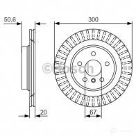 Тормозной диск BOSCH PNSGTD4 BD2 416 0986479c95 Bmw X2 (F39) 1 Кроссовер sDrive 20 i 178 л.с. 2020 – 2024