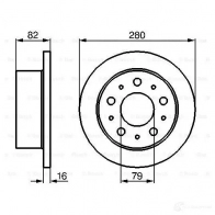 Тормозной диск BOSCH E1 90 R - 02C0241/0315 BD1003 0986479066 339350 - Изображение 4