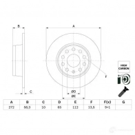 Тормозной диск BOSCH C1EMV F 1437241155 0986479f23