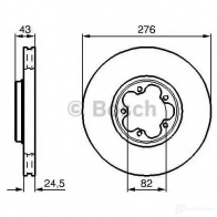 Тормозной диск BOSCH E1 90 R - 02C0074/0077 0986479b28 1193479215 BD2029 - Изображение 5
