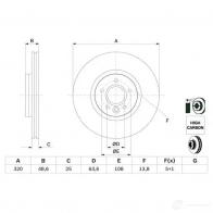 Тормозной диск BOSCH 339891 BD 1682 0986479680 YF230SQ - Изображение 5