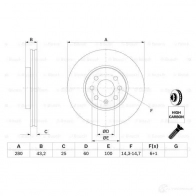 Тормозной диск BOSCH BD2069 1193479270 0986479b68 E1 90 R -02C0348/0214 - Изображение 6