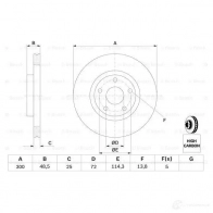 Тормозной диск BOSCH BD1056 339450 0986479183 E1 90 R - 02C0074/0342 - Изображение 6
