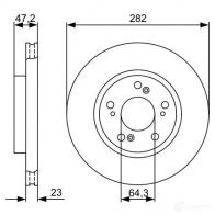 Тормозной диск BOSCH 339615 0986479365 BD120 5 HN9M9A - Изображение 4