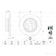 Тормозной диск BOSCH B D1045 EIIA4FY 339439 0986479166 - Изображение 6