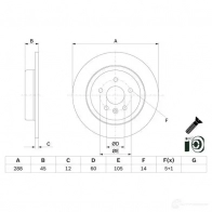 Тормозной диск BOSCH B D2622 1193479503 KG3QMXF 0986479d90 - Изображение 4