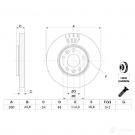 Тормозной диск BOSCH 1193479400 P4MCKDR 0986479c62 B D2201 - Изображение 5