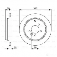 Тормозной диск BOSCH AXC59D BD1 243 339624 0986479375 - Изображение 4