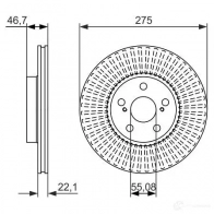 Тормозной диск BOSCH 339973 B D1597 KNS08 0986479767 - Изображение 5