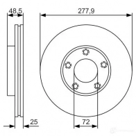 Тормозной диск BOSCH 340391 0986479r83 E1 90R-02C0349/0431 BD1879 - Изображение 6