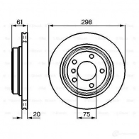 Тормозной диск BOSCH 338908 UXC7E B D357 0986478426 - Изображение 5
